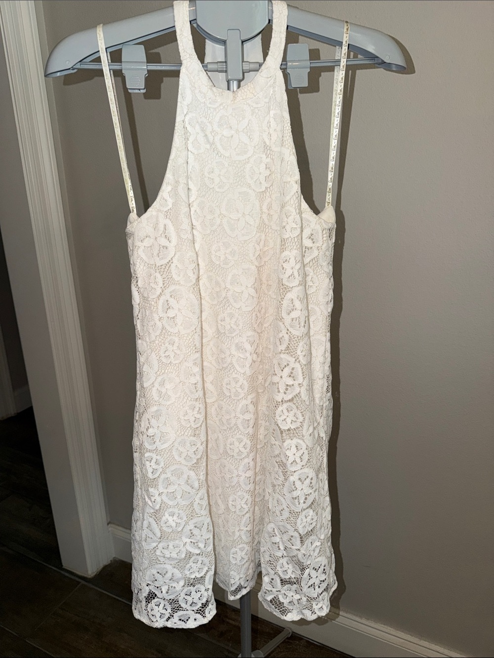Lilly Pulitzer Quinn Halter White Swing Crochet Mini Dress